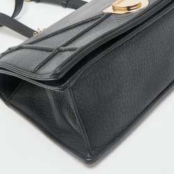 Pre Owned Dior Black Leather Medium Diorama Flap Bag