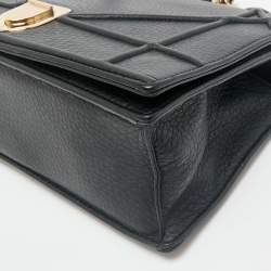Pre Owned Dior Black Leather Medium Diorama Flap Bag