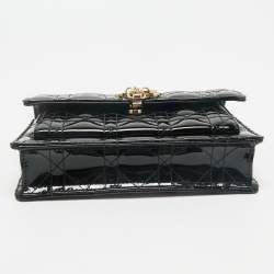 Dior Black Cannage Patent Leather My Dior Daily Chain Pouch