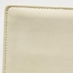 Dior Off White Cannage Stitched Leather Large Diorama Flap Shoulder Bag