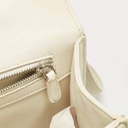 Dior Off White Cannage Stitched Leather Large Diorama Flap Shoulder Bag