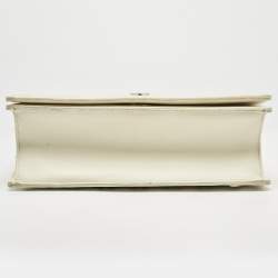 Dior Off White Cannage Stitched Leather Large Diorama Flap Shoulder Bag