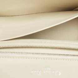 Dior Off White Cannage Stitched Leather Large Diorama Flap Shoulder Bag
