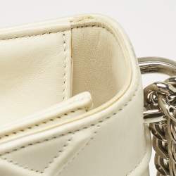 Dior Off White Cannage Stitched Leather Large Diorama Flap Shoulder Bag
