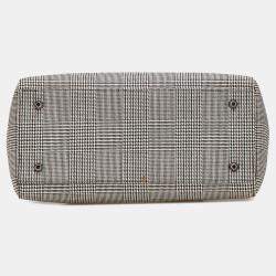 Dior Grey Medium Canvas Houndstooth Lady Dior