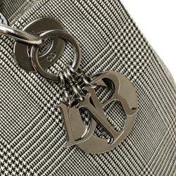 Dior Grey Medium Canvas Houndstooth Lady Dior