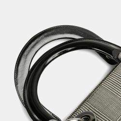 Dior Grey Medium Canvas Houndstooth Lady Dior
