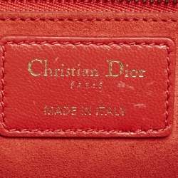 Dior Red Cannage Leather Medium DiorAddict Shoulder Bag