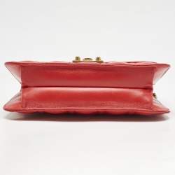 Dior Red Cannage Leather Medium DiorAddict Shoulder Bag