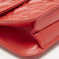 Dior Red Cannage Leather Medium DiorAddict Shoulder Bag