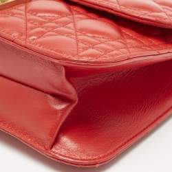 Dior Red Cannage Leather Medium DiorAddict Shoulder Bag
