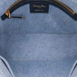Dior Blue Medium Denim Macrocannage Caro Bag