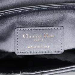 Dior Grey Mini Satin Crystal Embellished Saddle