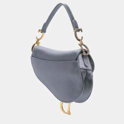 Dior Grey Mini Satin Crystal Embellished Saddle