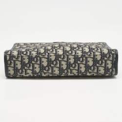 Dior Navy Blue Oblique Jacquard Canvas 30 Montaigne Dea Pouch