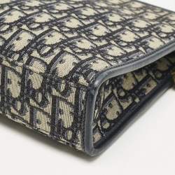 Dior Navy Blue Oblique Jacquard Canvas 30 Montaigne Dea Pouch