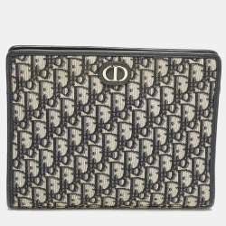 Dior Navy Blue Oblique Jacquard Canvas 30 Montaigne Dea Pouch