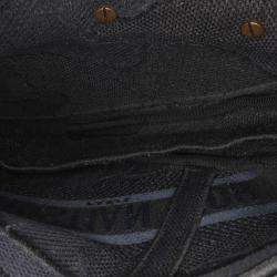 Dior Blue Canvas Embroidered Camouflage Saddle Bag