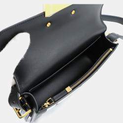 Christian Dior Black/White Calfskin Graffiti Printed Miss Dior Flap Bag
