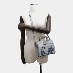 Christian Dior Printed Leather Kenny Scharf Year of the Tiger Top Handle Clasp Lock Bag 