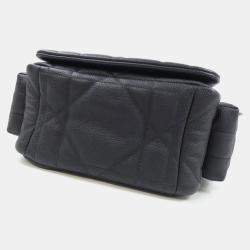 Christian Dior Black Leather Quilted Handbag