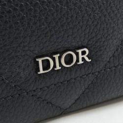 Christian Dior Black Leather Quilted Handbag