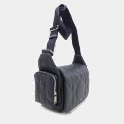 Christian Dior Black Leather Quilted Handbag