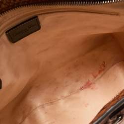 Dior Brown/Peach Fabric and Python Ballet Hobo