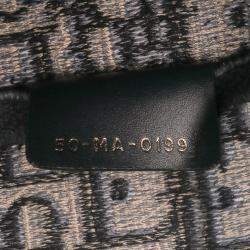Dior Blue Oblique Embroidered Canvas Saddle Bag