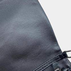 Dior Black Leather Caro Star Studded Flap Wallet On Chain 