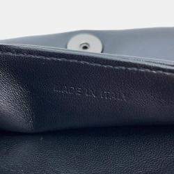 Dior Black Leather Caro Star Studded Flap Wallet On Chain 