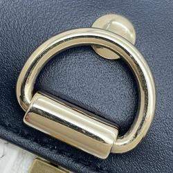 Dior White/Navy Leather Rubber Small Vibe Bowling Bag 