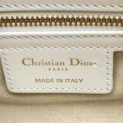 Dior White/Navy Leather Rubber Small Vibe Bowling Bag 