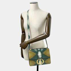  Dior Green Leather 30 Montaigne Shoulder Bag