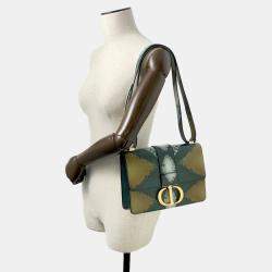  Dior Green Leather 30 Montaigne Shoulder Bag