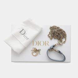 Dior Cloud Blue Lambskin Cannage Lady Dior Phone Holder Shoulder Bag