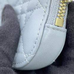 Dior Cloud Blue Lambskin Cannage Lady Dior Phone Holder Shoulder Bag