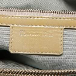 Pre Owned Dior Cream Cannage Patent Leather Large Soft Lady Dior Shopper Tote