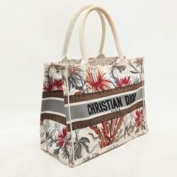 Dior Multicolor Toile De Jouy Tropicalia Embroidered Canvas Medium Book Tote