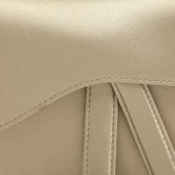Pre Owned Dior Olive Satin Mini Saddle Bag