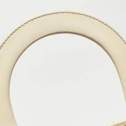 Pre Owned Dior Off White Cannage Patent Leather Large Lady Dior Tote