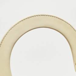 Pre Owned Dior Off White Cannage Patent Leather Large Lady Dior Tote