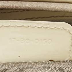 Pre Owned Dior Off White Cannage Patent Leather Large Lady Dior Tote