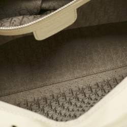 Pre Owned Dior Off White Cannage Patent Leather Large Lady Dior Tote