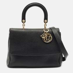 Dior Black Leather Medium Be Dior Flap Bag
