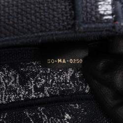 Dior Black Canvas Embroidered Tie Dye Saddle Bag