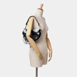 Dior Black Canvas Embroidered Tie Dye Saddle Bag
