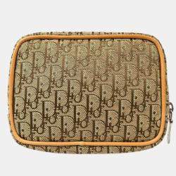 Dior Beige/Brown Canvas Trotter Mini Multi Pouch Bag