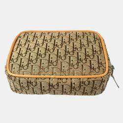 Dior Beige/Brown Canvas Trotter Mini Multi Pouch Bag
