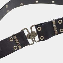 Dior Black Leather Twin Pochette Belt Bum Bag